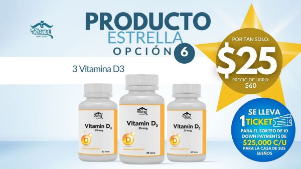 Imagen de Promocion 081523-1 (3E) Producto Estrella Opcion #6: (Vitamina D3)