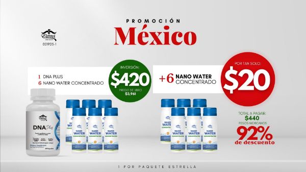 Imagen de Promocion 021925-2 (1 E): Promocion Mexico (1 DNA Plus + 12 Nano Water Concentrado)