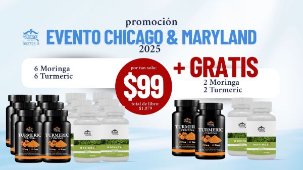 Imagen de Promocion 032725-3 (1 E): Evento Chicago y Maryland (Moringa y Turmeric)