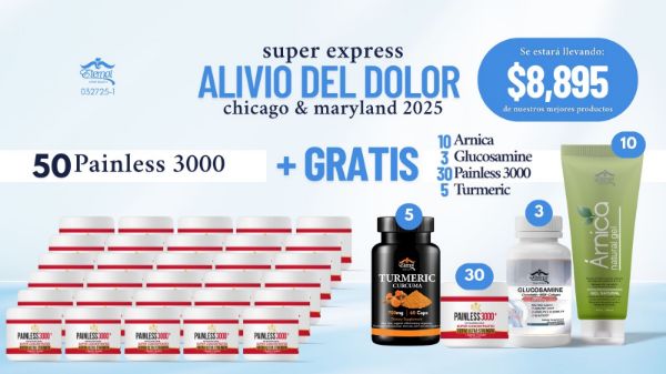 Imagen de Super Express Registracion 032725-1: Alivio Del Dolor $8895 Chicago Maryland 2025