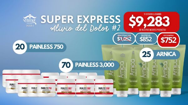 Imagen de Super Express Registracion 042525-1: Alivio Del Dolor #2 ($9283 en productos)