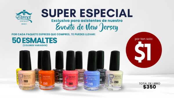 Imagen de Promocion 061325-01 (1E): Especial Evento New Jersey (50 Esmaltes Variados)