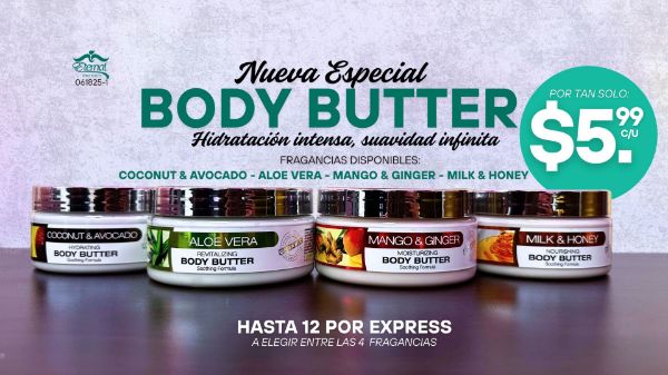 Imagen de Promocion 061825-3 (12 E): Hydrating Body Butter Milk & Honey