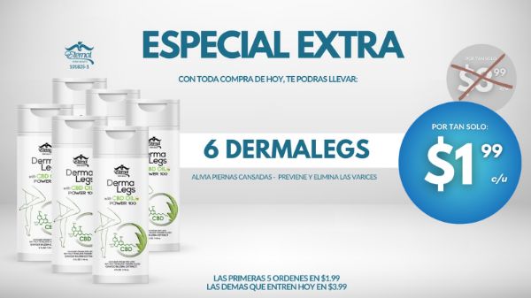 Imagen de Promocion 101825-1 (1 E): 6 Dermalegs por $1.99 c/u