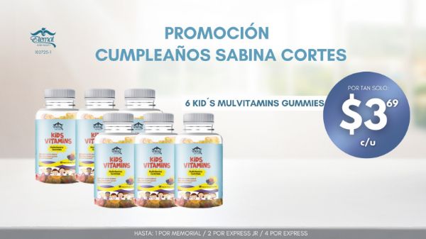Imagen de Promocion 102725-1 (4 E): 6 Kids Gummies por $3.69 c/u